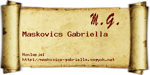 Maskovics Gabriella névjegykártya